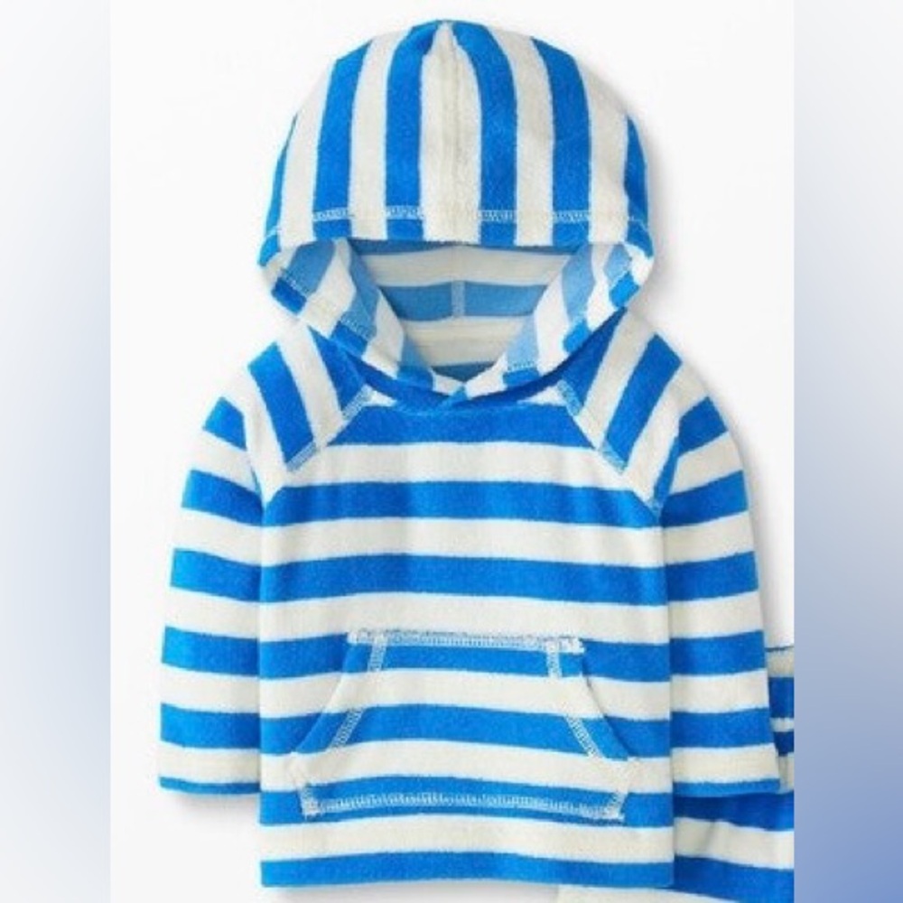 Hanna Andersson Blue and White Swim Coverup